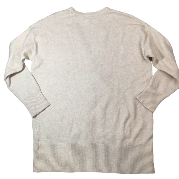 CASLON - Organic Cotton Blend Buttoned Cardigan Sweater in Oatmeal Color - M - Picture 13 of 16